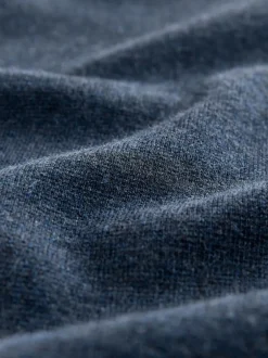 Next - Col zippé - Polo N.premium en maille à manches longues haut de gamme à manches longues Bleu Sale