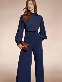 Hot Squash Bleu - Combinaison Jambe large à manches bouffantes Best