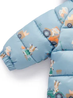 Purebaby Bleu - Combinaison matelassée imperméable à la douche Outlet