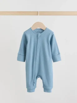 Next Bleu - Combinaisons de nuit à fermeture éclair pour bébés 5 Pack (0mths-3yrs) Best