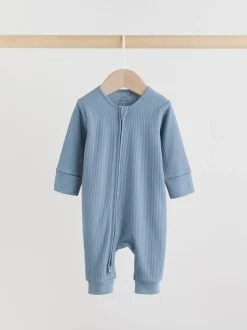 Next Bleu - Combinaisons de nuit à fermeture éclair pour bébés 5 Pack (0mths-3yrs) Best