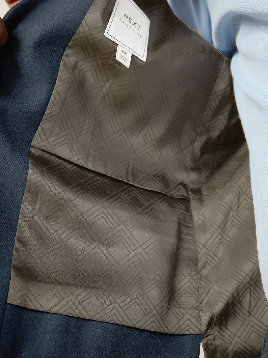 Next Bleu - Coupe ajustée Gilet en flanelle texturée Discount