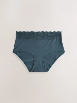 Next Bleu - Culotte en coton et dentelle 7 Pack Mi-long Sale