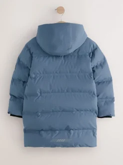 Next Bleu - Doudoune imperméable à Gamme longue doublée de polaire (3-17ans) Clearance