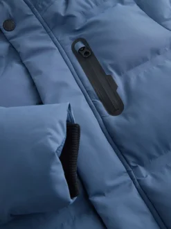 Next Bleu - Doudoune imperméable à Gamme longue doublée de polaire (3-17ans) Clearance