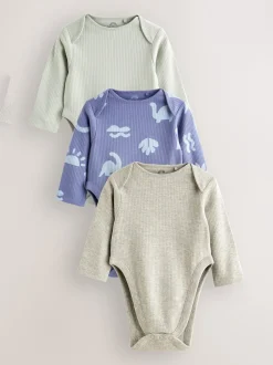 Next Bleu - Dysplasie Hip Bébé Manches longues Body 3 Lot Best