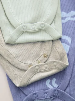 Next Bleu - Dysplasie Hip Bébé Manches longues Body 3 Lot Best