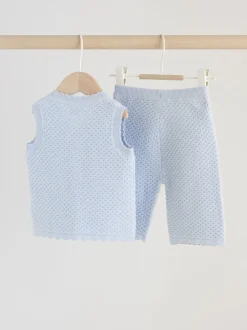 Next Bleu - Ensemble haut et Leggings en maille BÉBÉ 2 Pieces (0mois-2ans)
