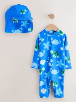 Next Bleu - Ensemble maillot de bain et chapeaux Sunsafe (3mths-7yrs) Outlet