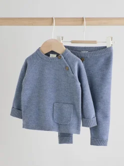 Next Bleu - Ensemble pull et legging en maille bébé (0 mois-2 ans) Clearance