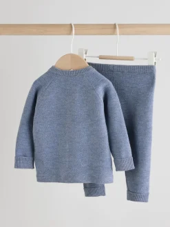 Next Bleu - Ensemble pull et legging en maille bébé (0 mois-2 ans) Clearance