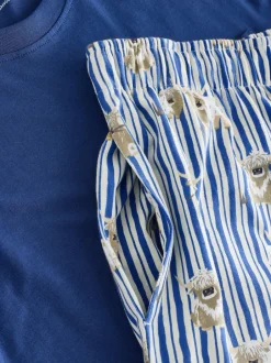 Next Bleu - Ensemble pyjama à manches courtes en jersey Hamish the Highland Cow Clearance