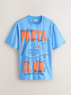 Next Bleu - Ensemble pyjama graphique en jersey à manches courtes Online