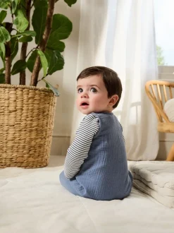 Next Bleu - Ensemble salopette et body pour bébé (0mths-2yrs) Outlet