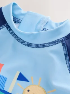 Next Bleu - Ensemble Sunsafe Rash Gilet et short de bain (3mois-7ans) Sale