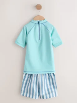 Next Bleu - Ensemble Sunsafe Rash Gilet et short de bain (3mois-7ans) Sale