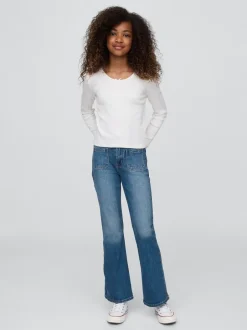 Gap Bleu - Jean évasé taille haute des années 70(5-13ans) Discount
