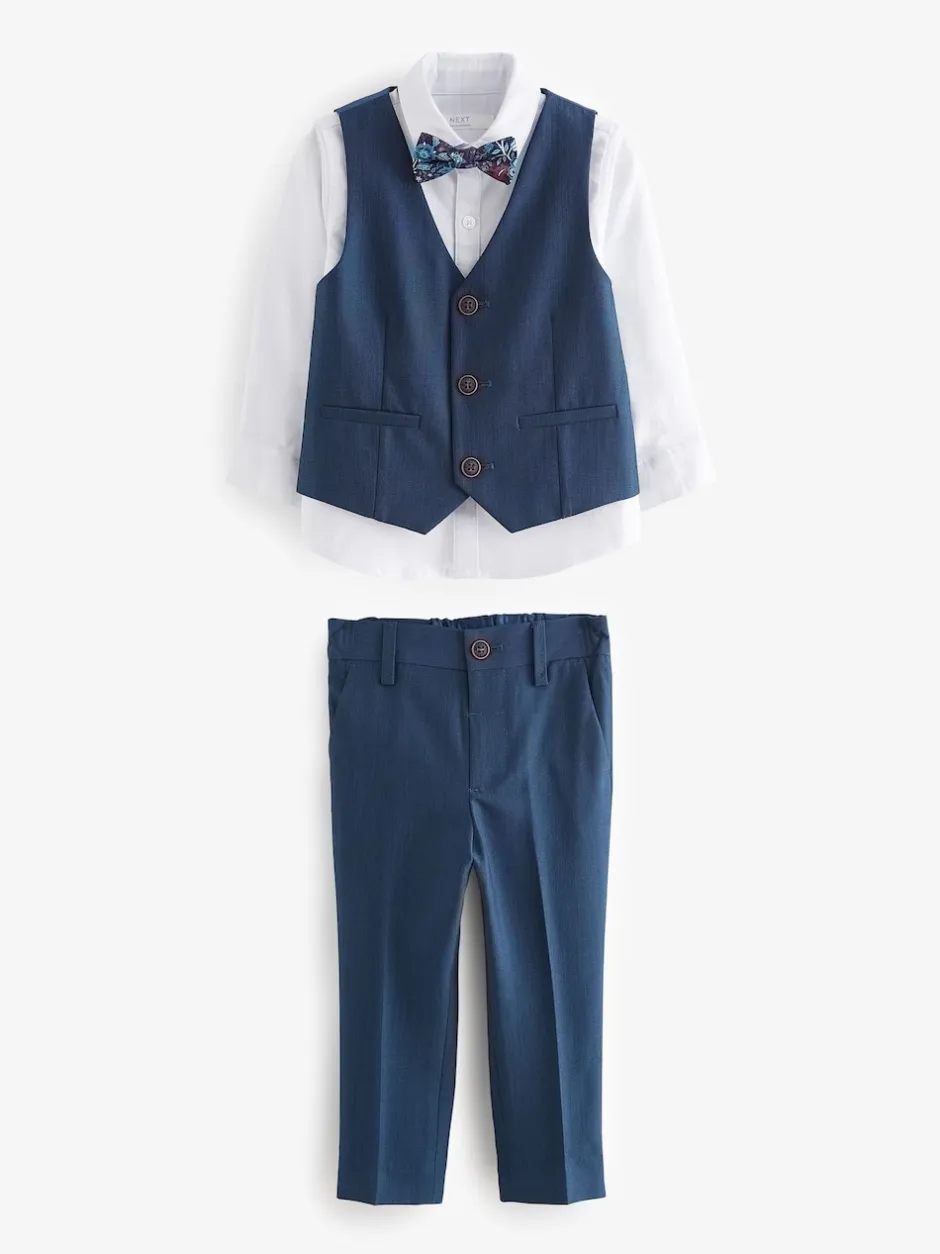 Next Bleu - Gilet, chemise, pantalon & Nœud papillon (3mths-9yrs) Clearance