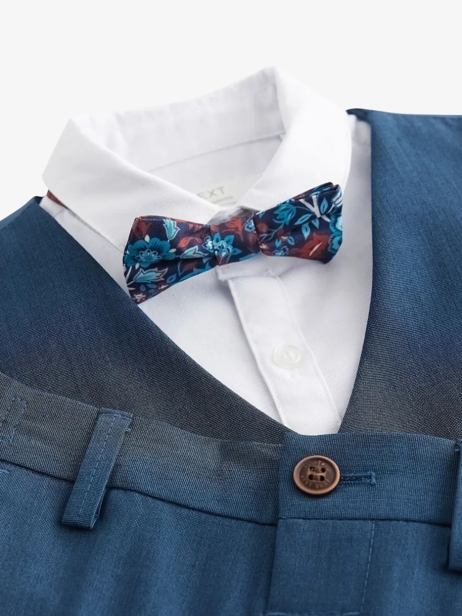 Next Bleu - Gilet, chemise, pantalon & Nœud papillon (3mths-9yrs) Clearance