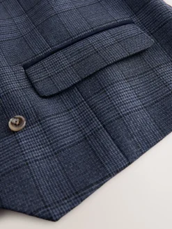 Next Bleu - Gilet de costume à carreaux Hot