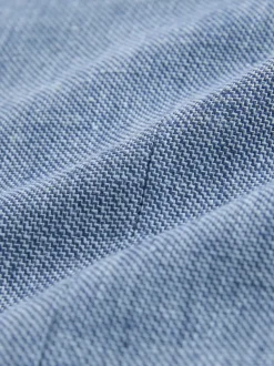 Next Bleu - Gilet de costume en lin Blend texturé Clearance