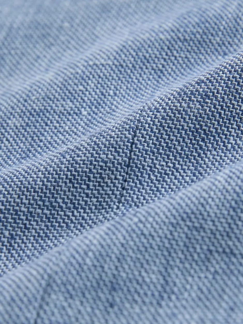 Next Bleu - Gilet de costume en lin Blend texturé Clearance