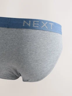 Next Bleu / Gris chiné - Lot de 10 - Slips riches en coton Hot
