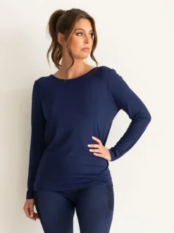 Pour Moi Bleu - Haut de yoga en jersey à dos croisé Outlet