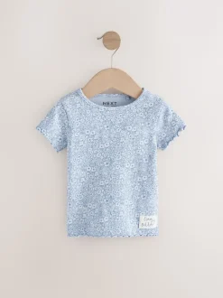 Next Bleu - Hauts côtelés à manches courtes Lot 5 (3mois7ans) Outlet