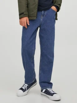 JACK & JONES JUNIOR Bleu - JACK & JONES Jean Chris Junior coupe décontractée Sale