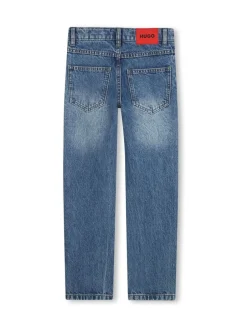 HUGO Bleu - Jean en jean droit Discount