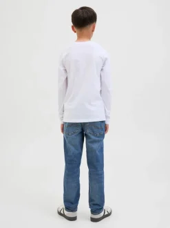 JACK & JONES JUNIOR Bleu - Jean slim Glenn bleu