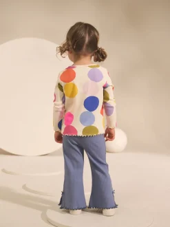 Next - Leggings évasés à côtes (3mths-7yrs) Bleu Online