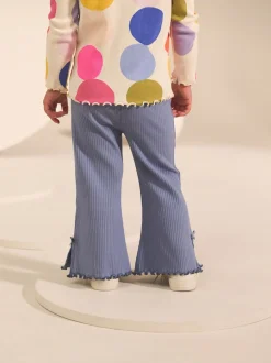 Next - Leggings évasés à côtes (3mths-7yrs) Bleu Online