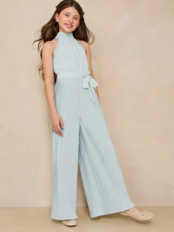 Lipsy Bleu - Licol Embelli Occasion Combinaison (5-16yrs) New