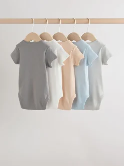 Next Bleu - Lot de 5 bodies bébé à manches courtes Sale