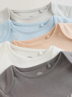 Next Bleu - Lot de 5 bodies bébé à manches courtes Sale