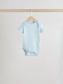 Next Bleu - Lot de 5 bodies bébé à manches courtes Sale