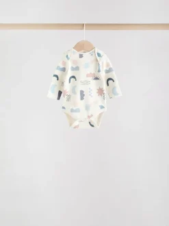 Next Bleu - Lot de 5 bodys à manches longues pour bébé Best