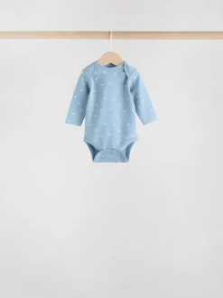 Next Bleu - Lot de 5 bodys à manches longues pour bébé Best