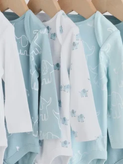 Next Bleu - Lot de 5 bodys à manches longues éléphant bébé Hot