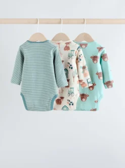 Next Bleu - Lot de 3 bodys Hamish à manches longues Hot