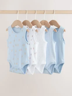 Next Bleu - Lot de 5 bodys pour bébé motif ours New