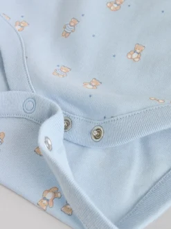 Next Bleu - Lot de 5 bodys pour bébé motif ours New