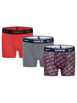 Nike Bleu - Lot de 3 boxers extensibles en coton Imprimé E Day Best