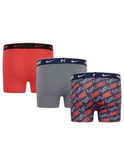 Nike Bleu - Lot de 3 boxers extensibles en coton Imprimé E Day Best