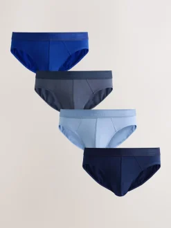 Next Bleu - Lot de 4 boxers Signature Comfort bleus New