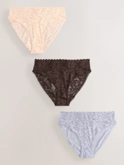 Next Bleu - Lot de 3 culottes en dentelle Sale