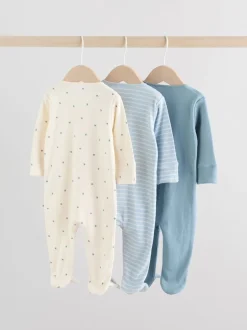 Next - Lot de 3 dors-bien bébé zippés (0-2ans) Bleu New