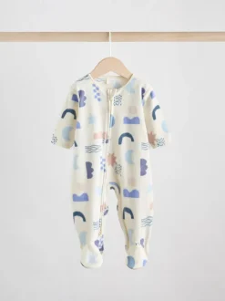 Next Bleu - Lot de 2 dors-bien bébé en micro polaire avec fermeture éclair bidirectionnelle Hot